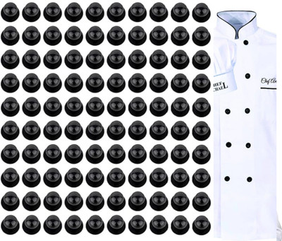 nts Combo of Chef Coat buttons (50 Pcs), Suspender(1 Pc) & Cufflink (1 Pair) Polyester, Plastic, Metal Buttons(Pack of 50)
