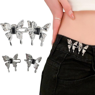 skyunion 2 Pairs Jeans Tightening Clips Stone Buttons(Pack of 2)