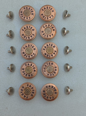 Togline 10 FASTER METAL JEANS BUTTONS Metal Buttons(Pack of 10)