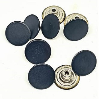 REENA Big 20mm Plain Matt Black 10pc Jeans Button Pack of 10 No Sew Jeans Tack Buttons Metal Buttons(Pack of 10)