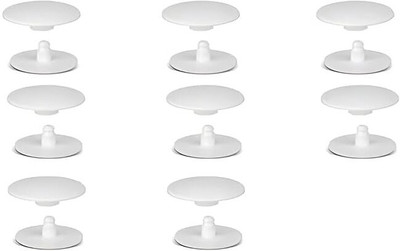 PMW Replacement Rivets for Crocs, White Plastic Plastic Buttons(Pack of 1)