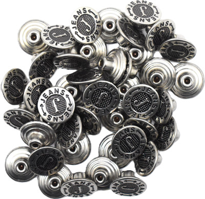 Hunny - Bunch Premium Quality Replacement metal Jeans Button pack 10 pcs Set Metal Buttons(Pack of 10)