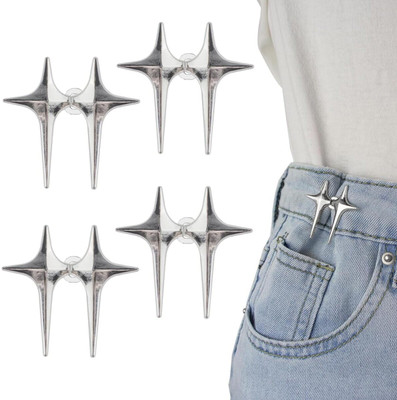 SERPLEX Adjustable Waist Buckle Button Pins for Jeans Skirts Metal Buttons(Pack of 8)