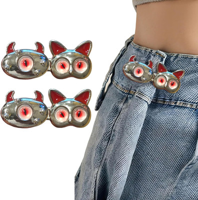 GOTEE STORE Monster Waist Pin Metal Buttons(Pack of 2)