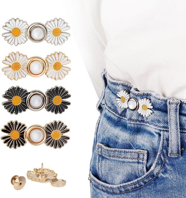 Tarsariya Mart 4pcs Pant Waist Adjustable Detachable Jeans Button Pins Plastic Buttons(Pack of 1)