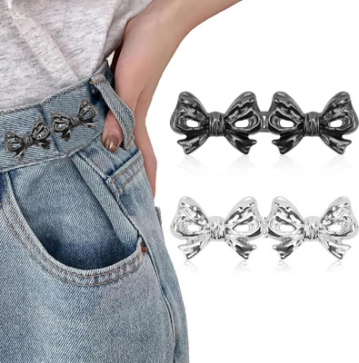 SERPLEX Adjustable Waist Buckle Detachable Button Pins for Jeans Metal Buttons(Pack of 4)