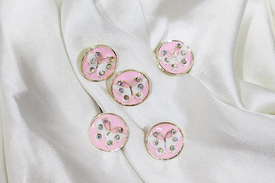 Mohan Shoppe WBTN00286A Brass Buttons(Pack of 5)