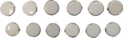 Buttoncorner White Designer Buttons for Men’s Coat, Blazer & Suit – Premium Plastic Finish Acrylic Buttons(Pack of 12)