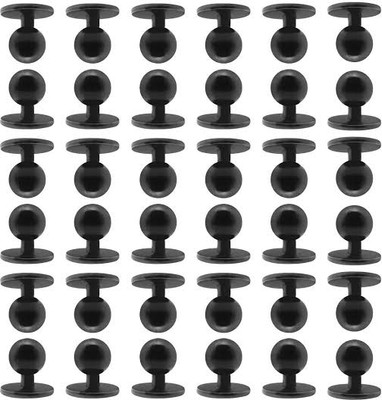 ISC Black Chef Coat Button (Pack of 50) Nylon Buttons(Pack of 50)