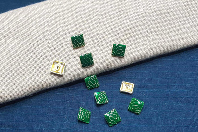 Mohan Shoppe BTN0254F Brass Buttons(Pack of 10)
