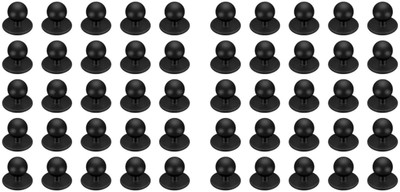 IBB Chef Choice Black Mushroom Chef Coat Buttons( Pack of 50) Nylon Buttons(Pack of 50)
