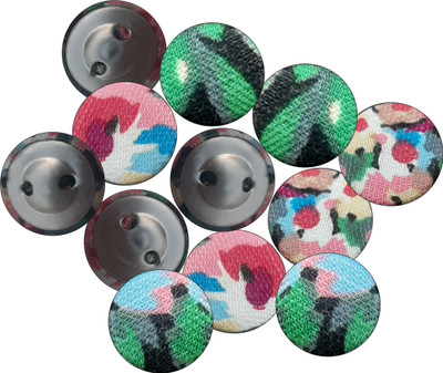 My Little Princess MLP-HM-FB026(S*12) Fabric, Metal Buttons(Pack of 12)