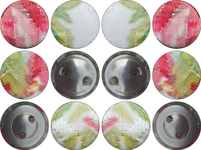 My Little Princess MLP-HM-FB025(B*12) Fabric, Metal Buttons(Pack of 12)