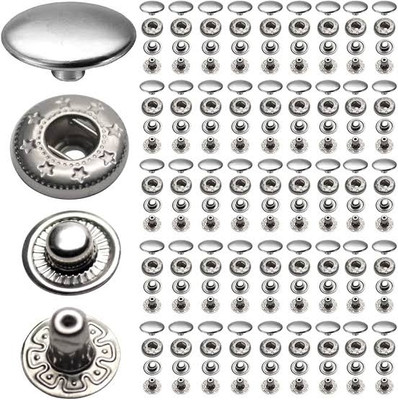 nts Nikel Snap Buttons S-Spring Socket Popper Fasteners(Pack of 50 Sets) Metal Buttons(Pack of 50)