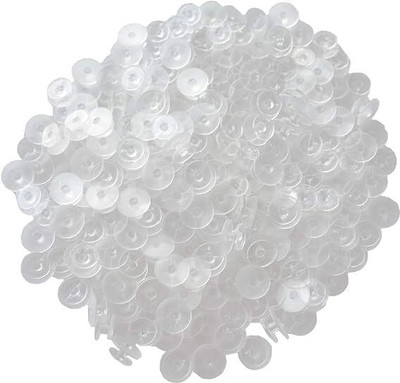 PADMAVATHI ENTERPRISES Plastic Button Backs for Studs, 100 Pieces (Pack of 1) Plastic Buttons(Pack of 100)