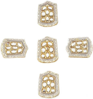 Mohan Shoppe WBTN0204D Brass Buttons(Pack of 5)