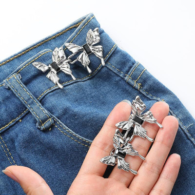 gustave 2 Pairs Adorable Butterfly Button Pins for Clothes Bags Metal Buttons(Pack of 2)