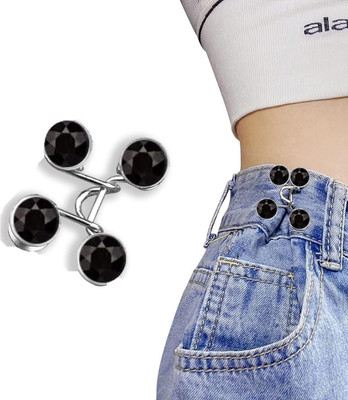 GOTEE STORE Diamond Waist Pin Metal Buttons(Pack of 1)