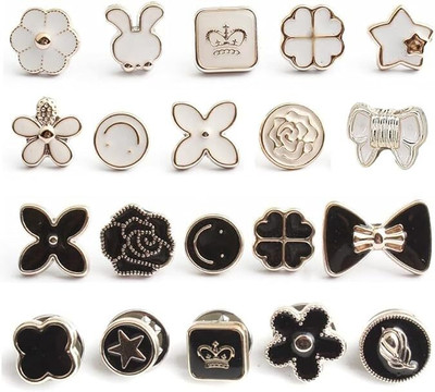SATYAMTEXTILES BROCH PIN 20 Metal Buttons(Pack of 20)