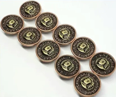 PADMAVATHI ENTERPRISES Chovarie Copper Jeans Full Size 10 pcJeans Button Pack of 10 Stone Buttons(Pack of 10)