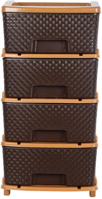 MAHADEV ENTERPRISE Fruits/Vegetables Kitchen Rack Plastic 4XL Plastic Free Standing Chest of Drawers.
