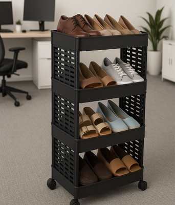 Surety for Safety 4 Compartments Plastic PP(Black)