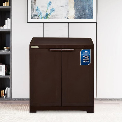 Nilkamal Freedom FMS Plastic Cabinet for Multipurpose Storage Solution|Bedroom|Kids Room Plastic Free Standing Cabinet(Finish Color - Weather Brown, DIY(Do-It-Yourself))