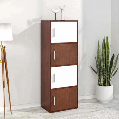 Nilkamal Sear 4 Tier Engineered Wood Free Standing Cabinet(Finish Color - Brown, DIY(Do-It-Yourself))