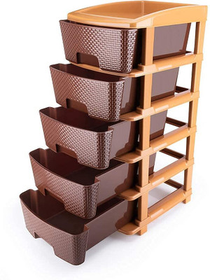 ASHLAS 5 Layer Plastic Modular Drawer System Multipurpose chest of Organizer Drawer Divider(Plastic)