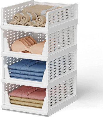 ELIGHTWAY MART 4 Compartments Drawer Type Drawer Divider(Plastic)