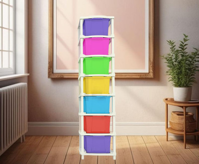 MAHADEV ENTERPRISE Fruits/Vegetables Kitchen Rack Plastic 7 LAYER Drawer System Modular Drawer made of Virgin Plastic, Drawer Organizer
