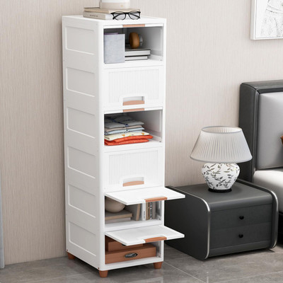 JD FRESH 6 Tier Foldable Organizer/Multipurpose Almirah/Wardrobe/Space Saving Closet Drawer Divider(Plastic)