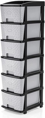 MAHADEV ENTERPRISE Plastic Modular Drawer System for Home Office Hospital Parlor School Plastic Other Vanity Box(Grey)