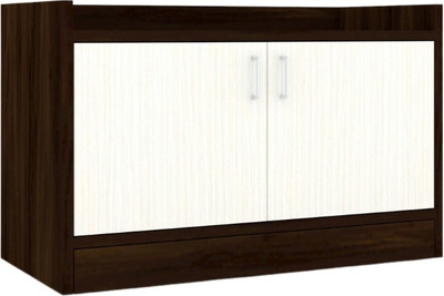 SPECIALITY PANELS 2 Doors Multipurpose Cabinet with Termite Resistance Engineered Wood Shoe Rack(White & Rose Wood, 2 Shelves, DIY(Do-It-Yourself))