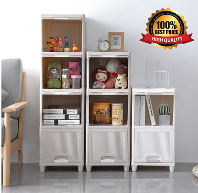 PSA plastic tolly black Plastic Free Standing Chest of Drawers(Finish Color - white, DIY(Do-It-Yourself))