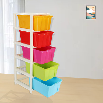 Pinkwhale Plastic Free Standing Chest of Drawers(Finish Color - MULTI COLOR, DIY(Do-It-Yourself))