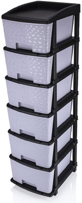 enerex 6XL GREY STONE DRAWER Large Size Plastic Free Standing Chest of Drawers Plastic Free Standing Chest of Drawers(Finish Color - GREY, DIY(Do-It-Yourself))