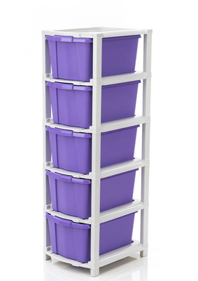 crokdox 5 Compartments Plastic Multi Purpose, Makeup, Jewellery(Purple)