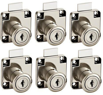 Smart Shophar Multipurpose Cabinet Drawer Lock with 2 Key Rev-A-Lock Cabinet Security System(Pack of 6)