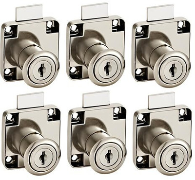 Smart Shophar Multipurpose Cabinet Drawer Lock with 2 Key Rev-A-Lock Cabinet Security System(Pack of 6)