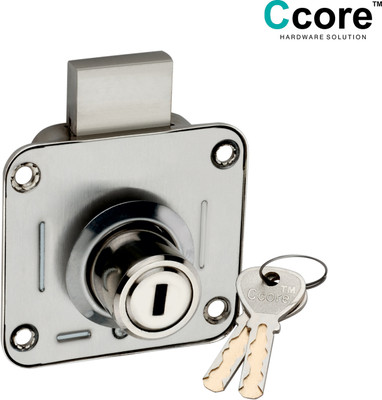 Ccore Curve Lazer 25mm Stainless Steel Cupboard Lock With 2 Keys| Rev-A-Lock Cabinet Security System(Pack of 1)