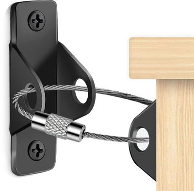 arkit Furniture Straps D-Shape | Furniture Secure Straps for Dresser Cabinet Bookshelf Combination Lock(Pack of 1)