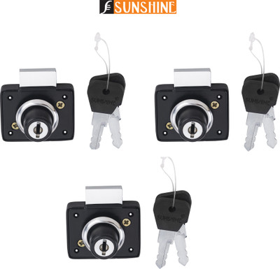 SUNSHINE SMPL-BLACK-PACKOF3 Rev-A-Lock Cabinet Security System(Pack of 3)