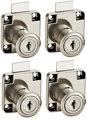 Vaishnavi Auto Solution Steel Kiwi Multipurpose Lock 40X40 Cylinder 20mm Silver Rev-A-Lock Cabinet Security System(Pack of 4)