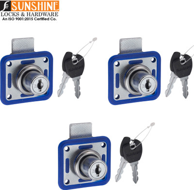 SUNSHINE SMPL-BLUE-P3 Chest/Lid Lock (Pack of 3) Rev-A-Lock Cabinet Security System(Pack of 3)