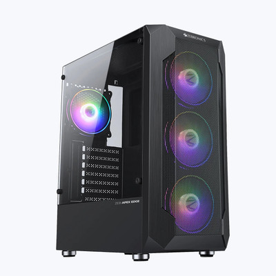 ZEBRONICS APEX EDGE GAMING CHASSIS MID TOWER Cabinet(Black)