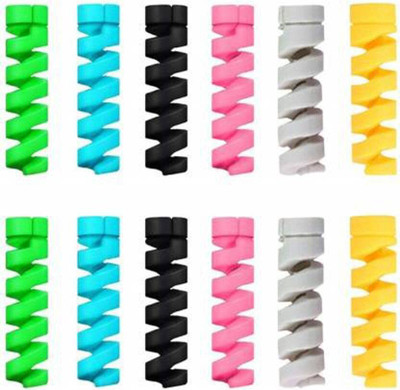 chakachak Multipurpose Spiral USB Cable Protector,Cable Saver Protective Cover Set of 12 Cable Protector(Multicolor)
