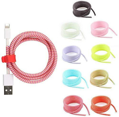 SANEHA Cable Protector Spiral Cable Tube Winder Cord Charger(RENDOM 1pcs)KUG14 Cable Protector(Multi Color)