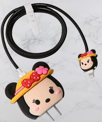 RharanxyN Mickey Hat Red IPhone Charger Case 18w-20w 3D Cable Protector(Red)