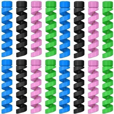 NANDKUVAR 16 Pieces Data Cable Saver Charging Cord Protective Cable Cover Cable Protector(Multicolor)